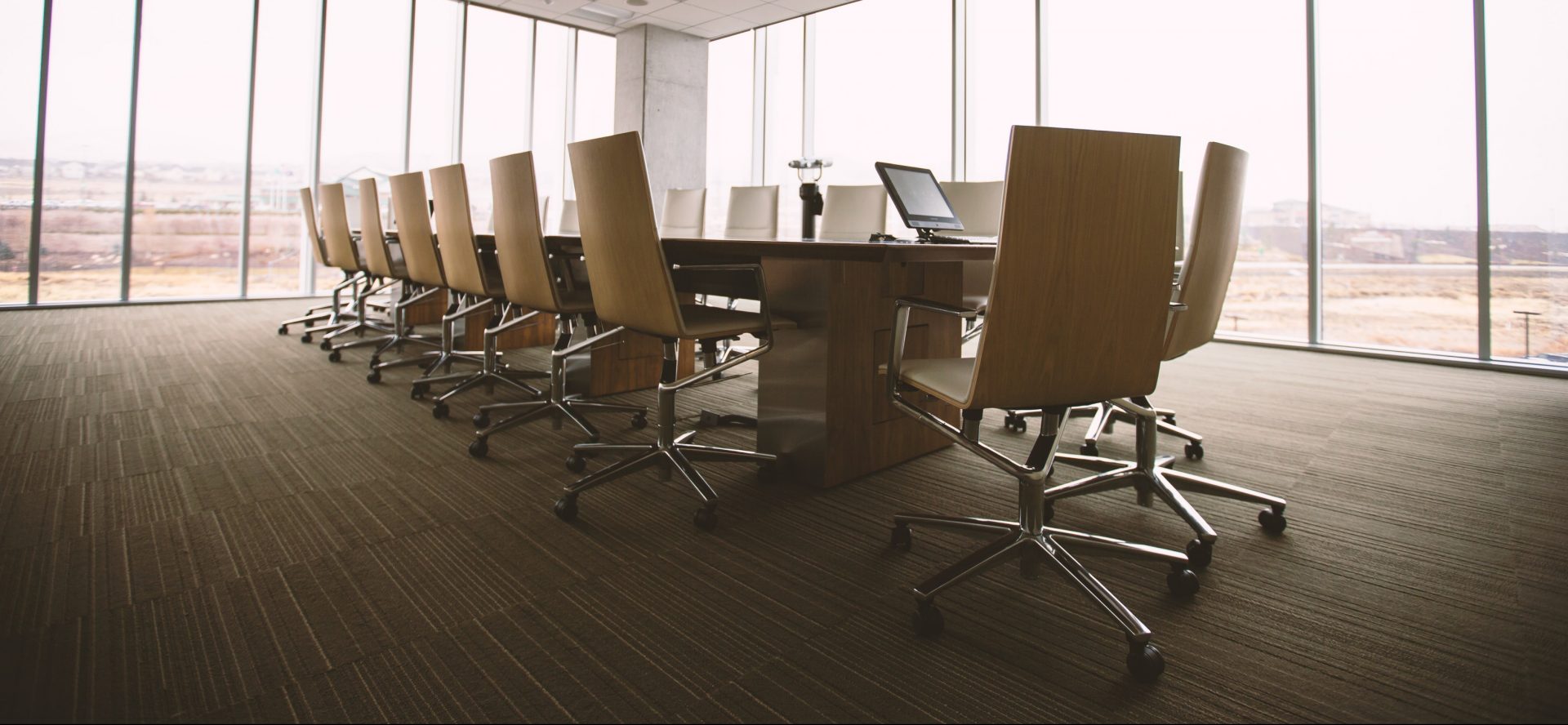 Professionally maintained commercial carpet in a Melbourne office