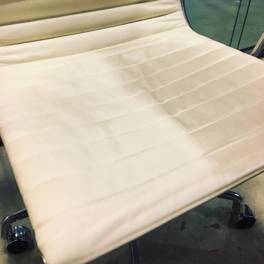 Upholstery showing a clean result